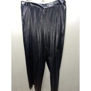 Pretty Little Thing Plus Faux Leather Pleather Pleated Wide Leg Pants Women’s 18